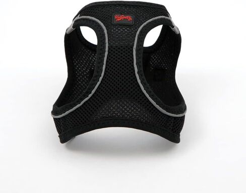 Tailpetz Dog Harness with Breathable Mesh, Reflective, Step-in, No Pull Dog Vest Harness for Small and Medium Dogs and Cats, Black, XL in Saudi Arabia