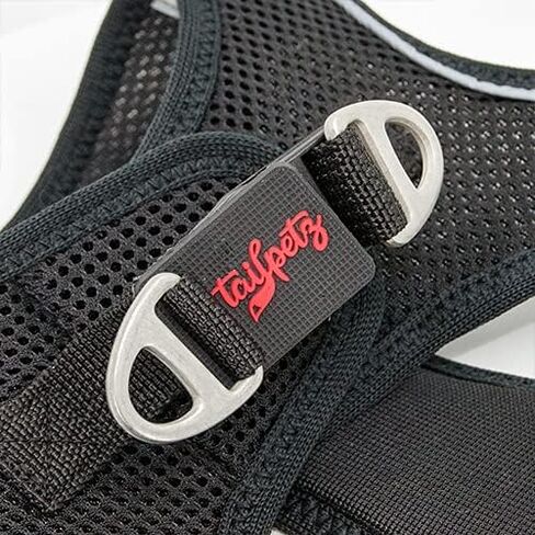 Tailpetz Dog Harness with Breathable Mesh, Reflective, Step-in, No Pull Dog Vest Harness for Small and Medium Dogs and Cats, Black, XL in Saudi Arabia