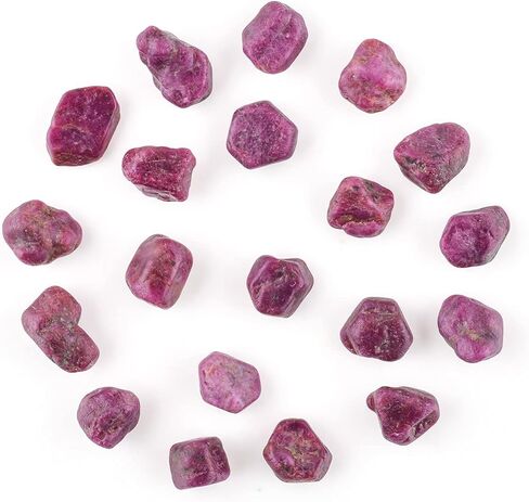 أحجار كريمة ياقوتية خام طبيعية 50 قيراط، خام لصنع المجوهرات، الحرف اليدوية، بلورات شقرا العلاجية، أحجار بالجملة فضفاضة، أحجار كريمة وبلورات، مجموعة كبيرة، حجر بخت شهر يوليو، حجر الحب in Kuwait