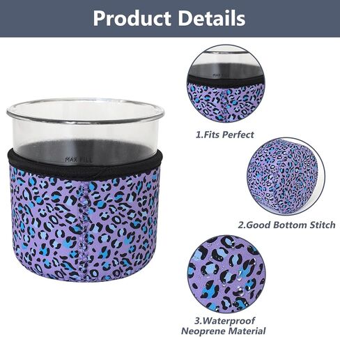 Reusable Ice Cream Sleeve, 4 Pcs Neoprene Insulated Sleeves for Ninja Creami Pints, Compatible with NC301 NC300 NC299AMZ Series Ice Cream Maker Containers, Only Sleeve(Colorful,16oz) in Saudi Arabia