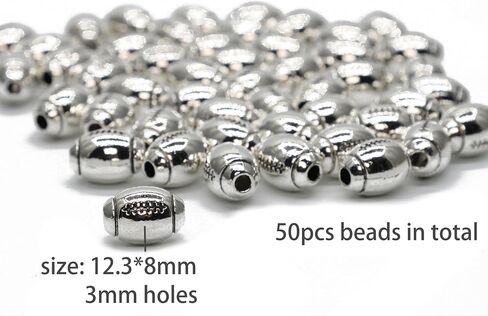 MANYC 50Pcs Baseball Beads 10mm Alloy Beads for Jewelry Making Softball Beads Sports Beads for Baseball Craft Supplies Alloy Beads for DIY Making (Softball Style) (50PCS Baseball Beads) in Saudi Arabia