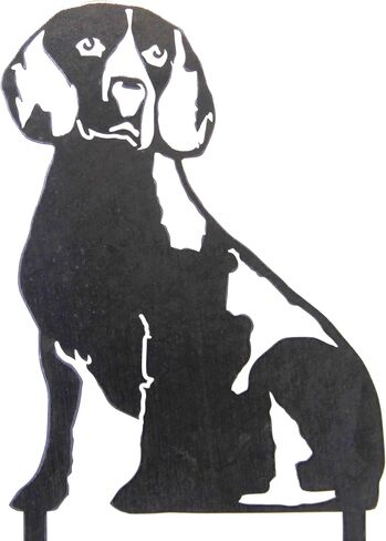 Corten Steel Beagle Dog Silhouette Yard Stake (Large) in Saudi Arabia