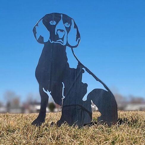 Corten Steel Beagle Dog Silhouette Yard Stake (Large) in Saudi Arabia