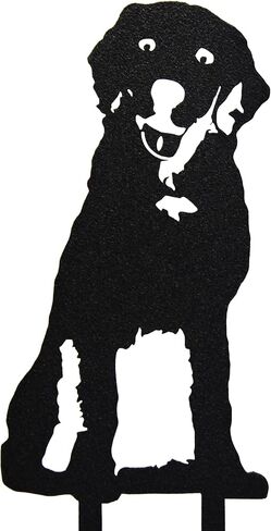 Black Powder Coated Metal Labrador Retriever Dog Silhouette Yard Stake (Small) in Saudi Arabia