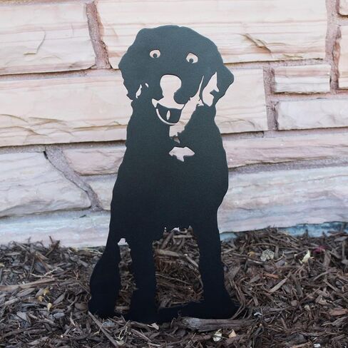 Black Powder Coated Metal Labrador Retriever Dog Silhouette Yard Stake (Small) in Saudi Arabia