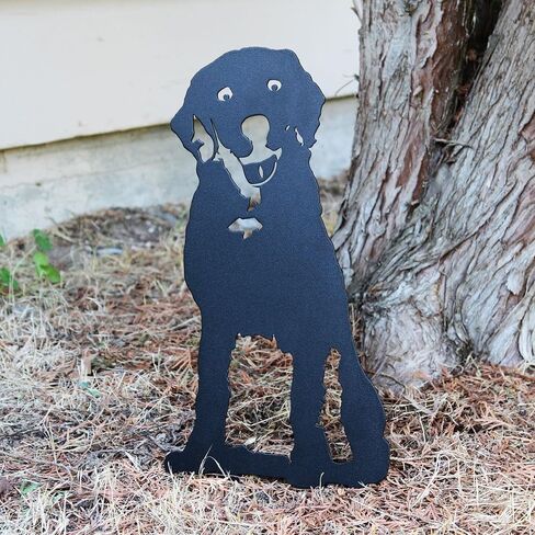 Black Powder Coated Metal Labrador Retriever Dog Silhouette Yard Stake (Small) in Saudi Arabia