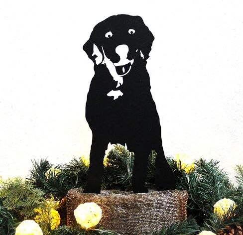 Black Powder Coated Metal Labrador Retriever Dog Silhouette Yard Stake (Small) in Saudi Arabia