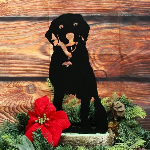 Black Powder Coated Metal Labrador Retriever Dog Silhouette Yard Stake (Small) in Saudi Arabia