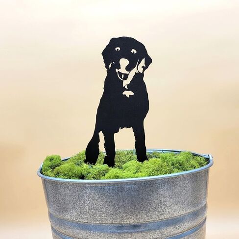 Black Powder Coated Metal Labrador Retriever Dog Silhouette Yard Stake (Small) in Saudi Arabia