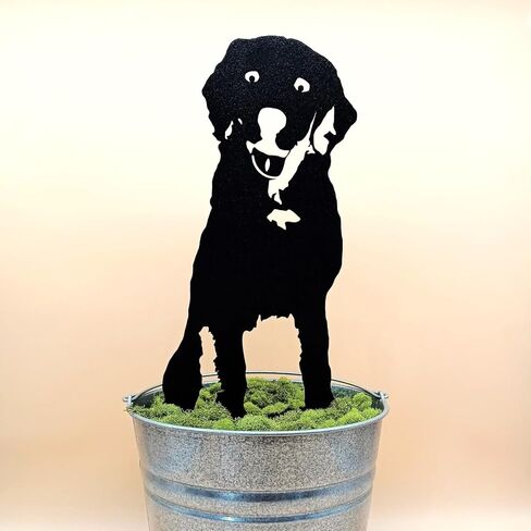 Black Powder Coated Metal Labrador Retriever Dog Silhouette Yard Stake (Small) in Saudi Arabia