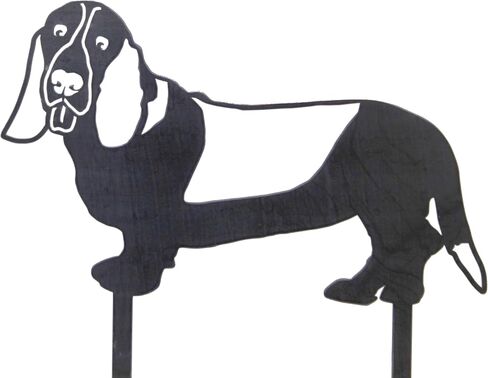 Corten Steel Basset Hound Dog Silhouette Yard Stake (Small) in Saudi Arabia