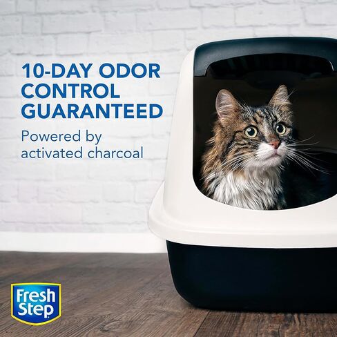 Fresh Step Clumping Cat Litter, Unscented, Long Lasting Odor Control Kitty Litter with Activated Charcoal, 14 lb in Saudi Arabia