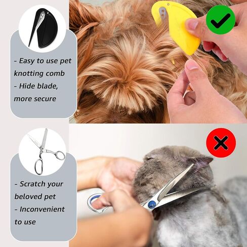 5 قطع من مشط عقد الحيوانات الأليفة، مشط عقد الحيوانات الأليفة للقطط والكلاب، أداة إزالة شعر الحيوانات الأليفة 2024، لوازم لإزالة الشعر المتشابك والفضفاض، أداة تساقط شعر الحيوانات الأليفة متعددة الوظائف in Kuwait