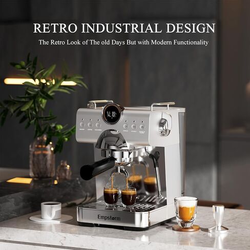 Espresso Machine With Cold Brew, 20 Bar Hot and Cold Espresso Maker with Milk Frother Steam Wand, Easy to Use & Clean, Hot and Cold Coffee Machine for Home, Office and RV in Saudi Arabia