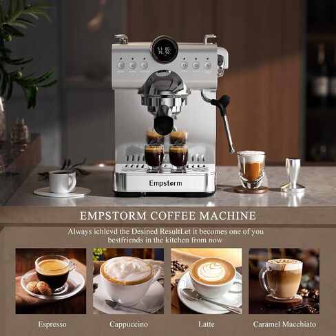 Espresso Machine With Cold Brew, 20 Bar Hot and Cold Espresso Maker with Milk Frother Steam Wand, Easy to Use & Clean, Hot and Cold Coffee Machine for Home, Office and RV in Saudi Arabia