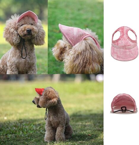 Dog Baseball Cap Pet Hats with Big Ear Holes, Adjustable Baseball Caps for Small Medium and Large Dogs, Comfortable Pet Sun Hat with Adjustable Strap for Dogs and Cats (Red, X-Large) in Saudi Arabia