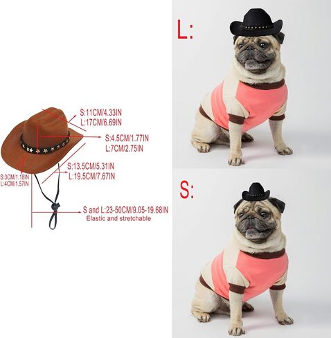 Dog Cowboy Hat Cat Cowboy Hat Pet Cowboy Costume Mini Cowboy Hat for Dogs Cat Holiday Halloween Pet Party Decoration (Beige, Small) in Saudi Arabia