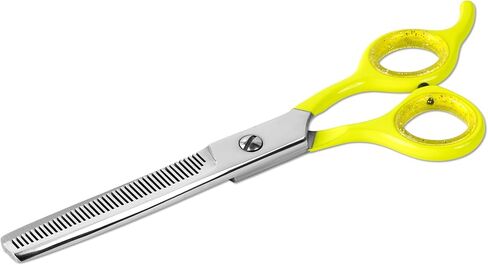 Rounded dog grooming scissors Professional - Sharp Stainless Steel Blades with Colorful Handles, Safe - Easy, Long Lasting grooming scissors for dogs at home (Curved Scissors) in Kuwait