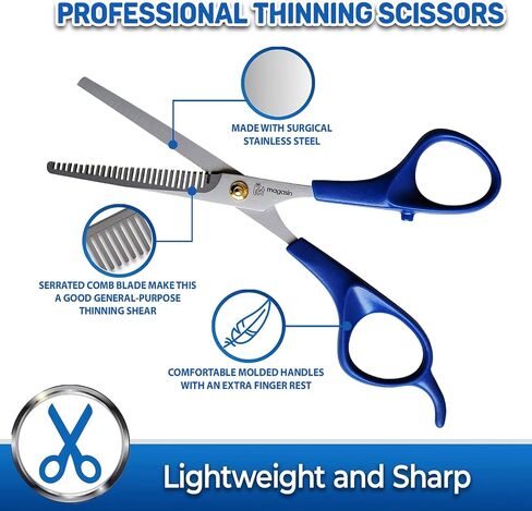 Pet Magasin Pet Thinning Shears - Professional Thinning Scissors with Toothed Blade in Saudi Arabia