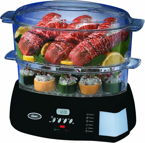 Oster 5712 Electronic 2-Tier 6.1-Quart Food Steamer, White in Saudi Arabia