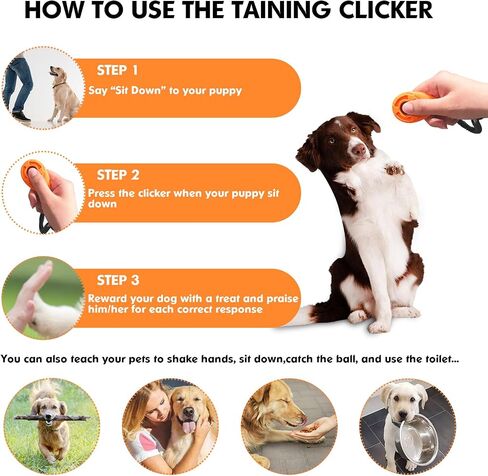 MODUS Pet Training Clicker for Dogs - Clicker with Adjustable Wrist Strap - Positive Reinforcement Clicker for Dogs, Cats, Puppies in Kuwait