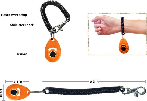 MODUS Pet Training Clicker for Dogs - Clicker with Adjustable Wrist Strap - Positive Reinforcement Clicker for Dogs, Cats, Puppies in Kuwait