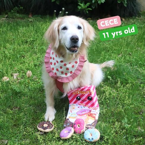 Donut Dog Snuffle Toys, Squeaky Crinkle Interactive Dog Toys, Dog Enrichment Treat Puzzle for Boredom and Mental Stimulation, Puppies, Small and Medium Dogs in Saudi Arabia