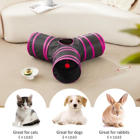 Love's cabin Cat Tunnel for Indoor Cats, 3-Way Collapsible Play Tunnel in Saudi Arabia