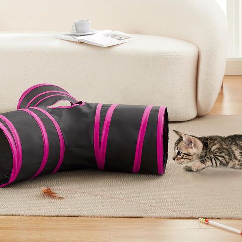 Love's cabin Cat Tunnel for Indoor Cats, 3-Way Collapsible Play Tunnel in Saudi Arabia