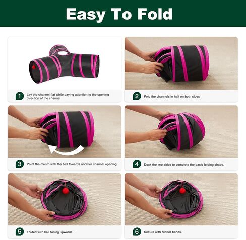 Love's cabin Cat Tunnel for Indoor Cats, 3-Way Collapsible Play Tunnel in Saudi Arabia