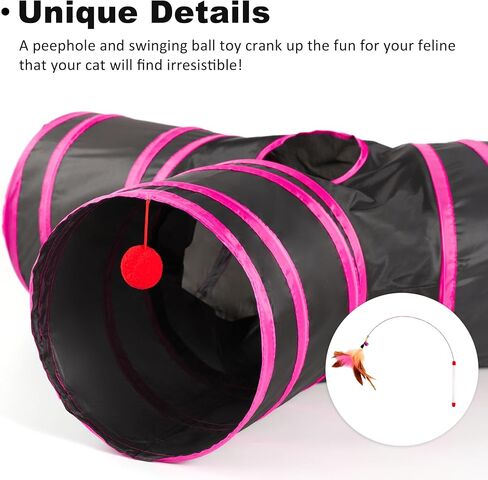 Love's cabin Cat Tunnel for Indoor Cats, 3-Way Collapsible Play Tunnel in Saudi Arabia