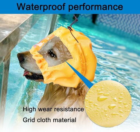 Adjustable Waterproof Dog Ear Protection Cap - Bath & Rain Hat with Headband - Fits Small Pets & Kittens in Saudi Arabia