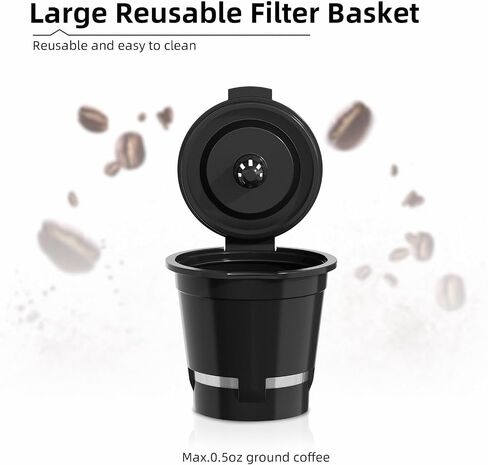 CHULUX Slim 2 in 1 Single Serve Coffee Maker for K Cup & Ground Coffee, Mini Travel One Cup Coffee Machine for Home, Desk, Kitchen and Bedroom, Included Coffee Filter, Fits Travel Mug in Saudi Arabia