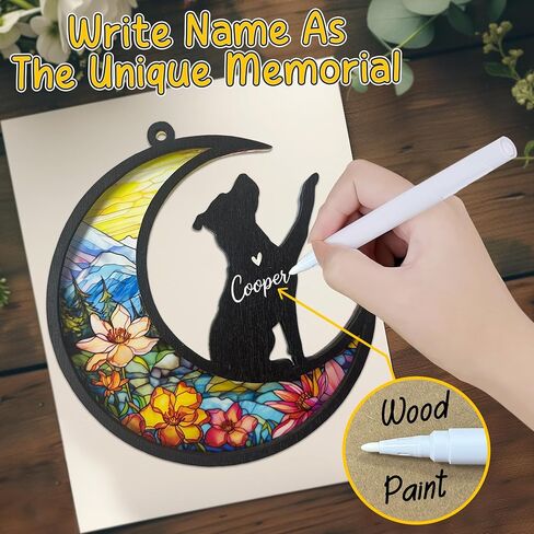 Pitbull Dog Memorial Suncatcher, Personalized Pitbull Memorial with Name Date, Rainbow Bridge Dog Sympathy Card, Dog Passing Away Gift, Loss of Dog Sympathy Gift, Bereavement Gift in Saudi Arabia
