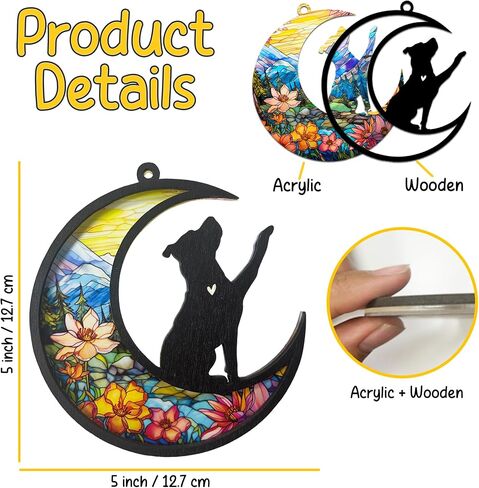 Pitbull Dog Memorial Suncatcher, Personalized Pitbull Memorial with Name Date, Rainbow Bridge Dog Sympathy Card, Dog Passing Away Gift, Loss of Dog Sympathy Gift, Bereavement Gift in Saudi Arabia