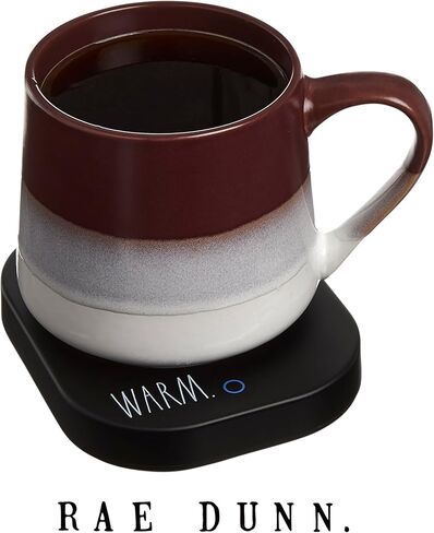 جهاز تسخين الأكواب الكهربائي من Rae Dunn مع مستشعر الوزن، تسخين عالي/منخفض، ومنطقة تسخين من الزجاج المقسى - أسود in Kuwait
