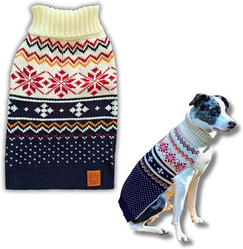 Cozy Dog Sweater for Outdoor Adventures—Breathable & Insulating Knit—Classic Fit—Backpacking Gear for Dogs—Dog Hiking Gear—Dog Camping Gear (Small, Nordic) in Saudi Arabia