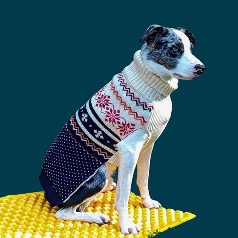 Cozy Dog Sweater for Outdoor Adventures—Breathable & Insulating Knit—Classic Fit—Backpacking Gear for Dogs—Dog Hiking Gear—Dog Camping Gear (Small, Nordic) in Saudi Arabia
