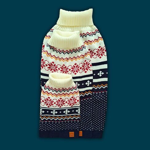 Cozy Dog Sweater for Outdoor Adventures—Breathable & Insulating Knit—Classic Fit—Backpacking Gear for Dogs—Dog Hiking Gear—Dog Camping Gear (Small, Nordic) in Saudi Arabia