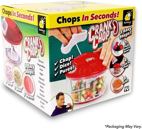 Food Chopper and Processor - Chop Dice Puree Vegetables Onions Tomatoes Garlic Meats and Nuts in Just Seconds for Delicious Meals - Perfect for Homemade Salsa (X-Large Crank Chop) in Saudi Arabia