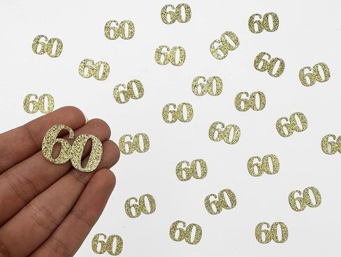 50th Birthday Confetti | 50 Age Confetti | Personalized Year Number Party Decorations, Party Favors, Glitter Gold 50 Years, Birthday Decor (50) in Saudi Arabia