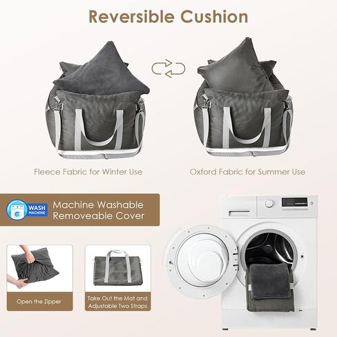 EHEYCIGA Adjustable Dog Car Seat for Small Dogs, Shredded Memory Foam Filling Dog Booster Car Seat for Dogs and Cats Up to 25 lbs, Pet Travel Carrier with Storage Pockets and Durable Belts, Grey in Saudi Arabia