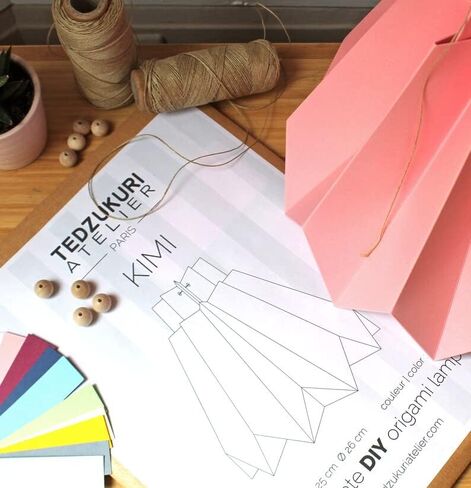 Origami Pendant light in Paper - DIY in Saudi Arabia