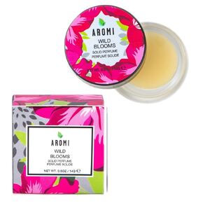 Aromi Solid Perfume | Floral Fragrance, Vegan, Cruelty-free, Travel, Women’s Gift, Peony, Orange, and Lily Scent, Concentrated, Alcohol-Free, Handmade (Wild Blooms)