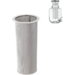Cold Brew Coffee Filter for 1 Gallon Mason Jars, Made with Stainless Steel, Fine Mesh Filter for Large Batch Cold Brewing, 1 Gallon Mason Jar Filter Crafted to Make Iced Coffee & Tea and Sun