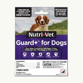 Nutri-Vet Guard+ for Dogs - Flea & Tick Prevention Treatment for Extra Large Dogs 89-132 lbs. - Waterproof Topical- 90 Days of Protection - 3 Monthly Doses