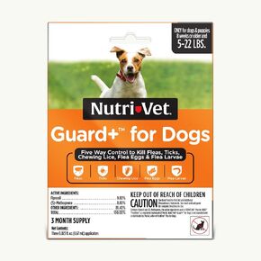 Nutri-Vet Guard+ for Dogs - Flea & Tick Prevention Treatment for Extra Large Dogs 89-132 lbs. - Waterproof Topical- 90 Days of Protection - 3 Monthly Doses