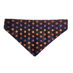 Halloween Dots Over the Collar Dog Bandana That Slips onto Their Existing Collar Size (Small)