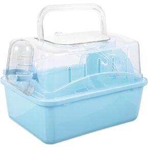 Ipetboom Hamster Cage Small Containers Clear Container Small Stand Outdoor Cage Clear Stand Small Pet Carrying Cage Small Pet Container Travel Fully Transparent Hamster House Plastic