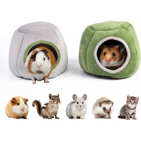 Guinea Pig Bed 2 Pack - Washable Hideout for Chinchilla, Hamsters, Hedgehog, Rabbit, Small Animal Cage Accessories. in Saudi Arabia